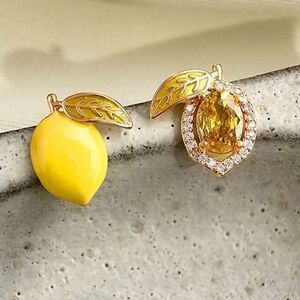 Yellow Lemon Earrings A1411